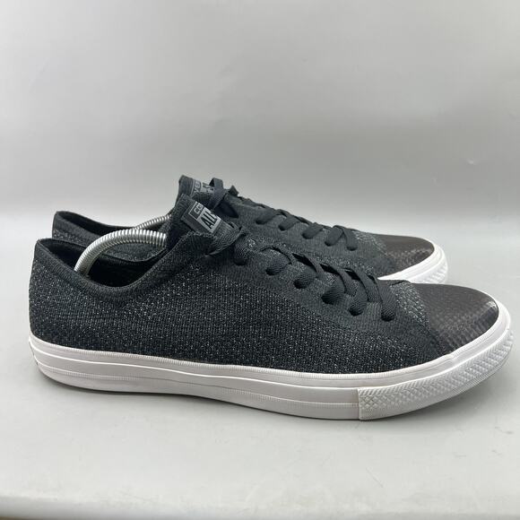 Converse All Star Flyknit Shoes Men Size 13 Black White Lunarlon Skate Sneakers - Picture 1 of 8